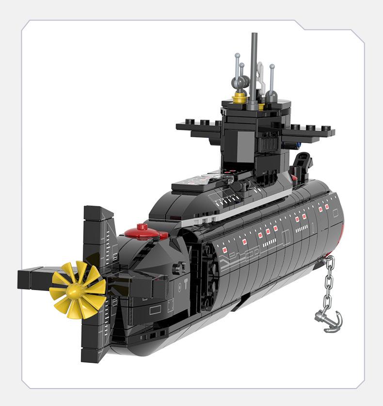 Nuclear Submarine Compatible Building Blocks Playset for Kids