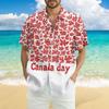 Men's Casual Casual Independence Day Print Short-sleeved Shirt