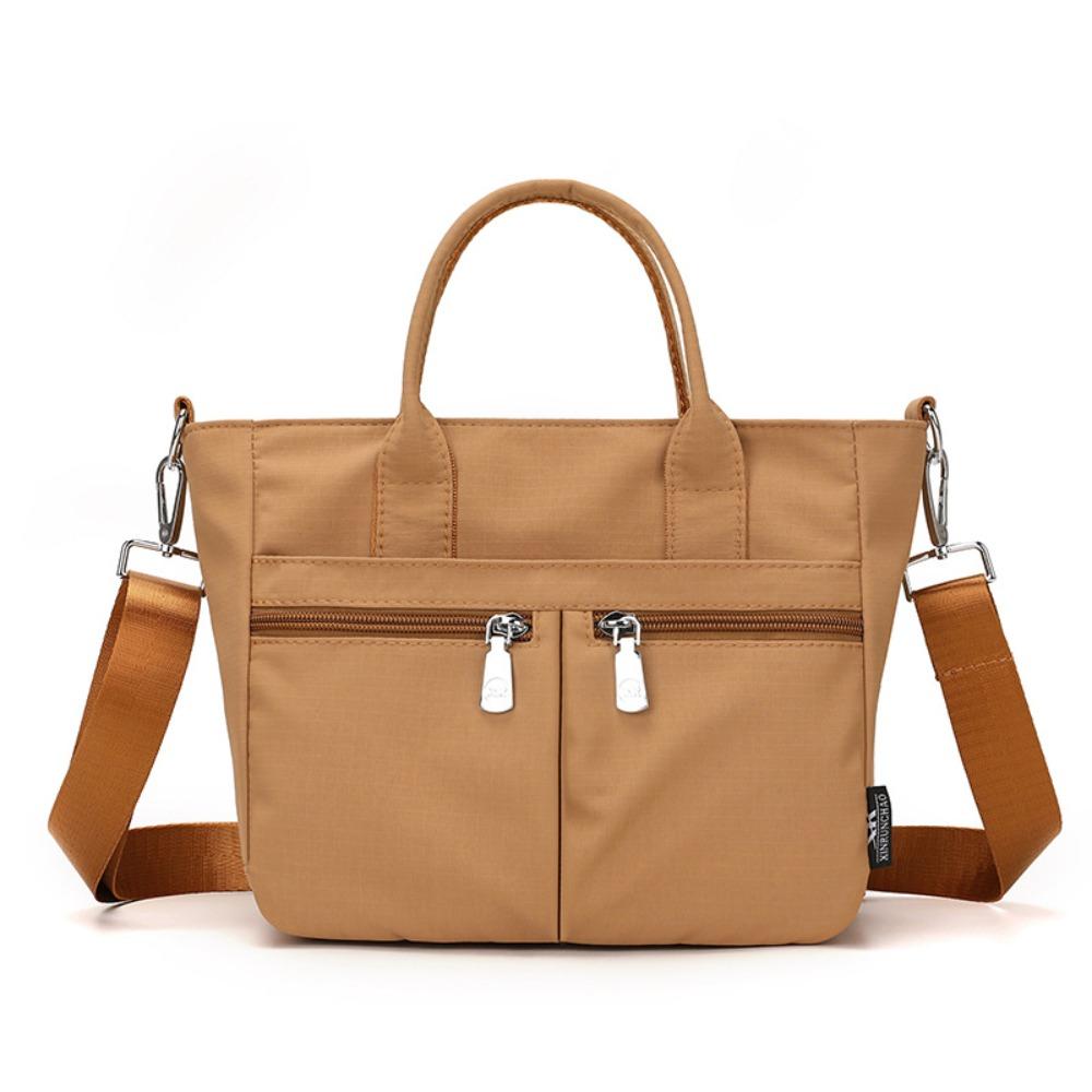 Casual Oxford Cloth Crossbody Bag Solid Color Canvas Tote Bag Nylon Cloth Handbag Unisex