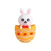 Creative Easter Ornaments: Painted Egg & Cartoon Rabbit Plush Toys for Home Decor & Gifts