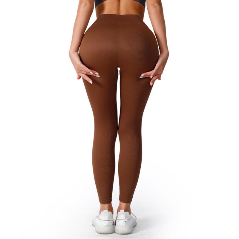 Yingshang Women's High Waist Seamless Yoga Pants - Hip Lift, Tight, High Elastic, Perfect for Running and Fitness, Autumn Wear.