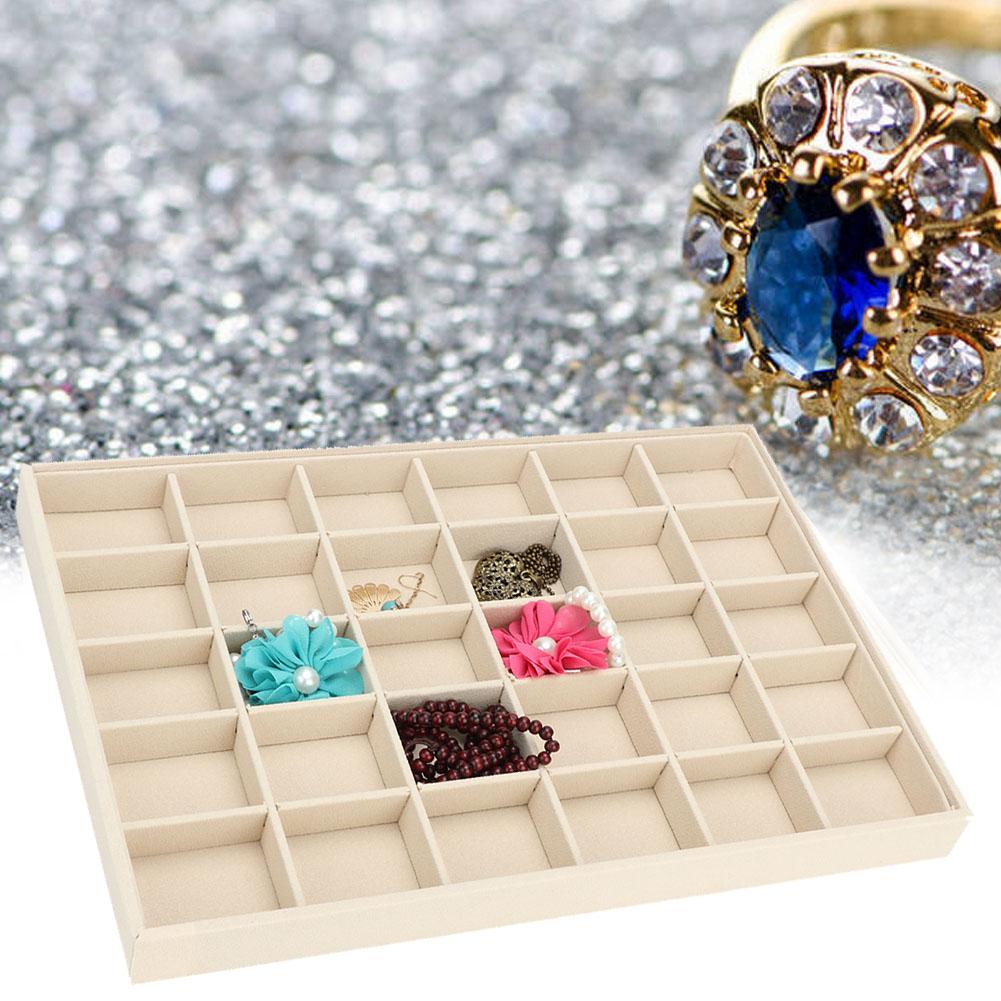 Schmuck Aufbewahrungsbox Armband Halskette Ohrring Behälter Organizer (30 Fächer Tablett)
