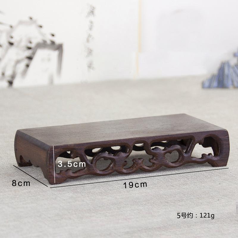 Vintage Wooden Tea Tray Rectangle Teapot Vase Display Stand Bonsai Statues Stone Pedestal Display Pedestal Flowerpot Home Decor