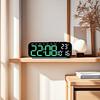 USB Powered Digital Alarm Clock with RGB Mood Light TEMP Date 2 Alarms Snooze Desktop Table Clock 12/24H Auto Dimmable Timing Countdown LED Clock