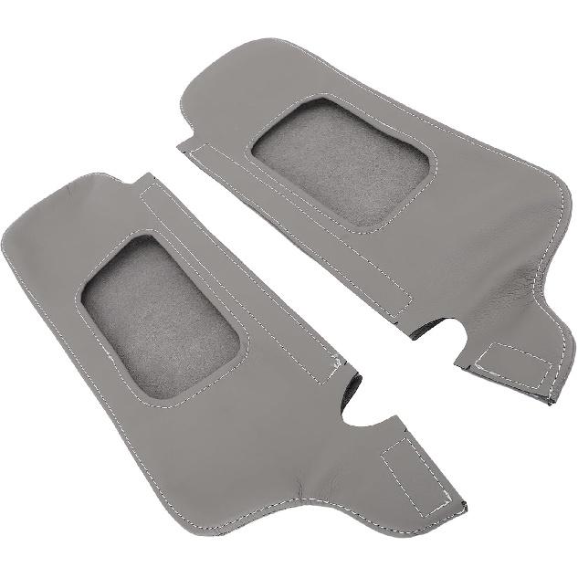 Sun Visor Protector Cover for 1994-2004, PU Leather, Gray, 2 Pieces