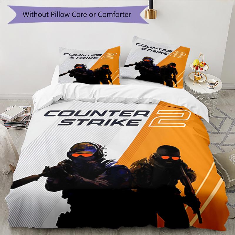3pcs CS2 Bedding Set Duvet Cover Closure Includes 1 Duvet Cover & 2 Pillowcases, Soft and Comfortable for All Seasons.