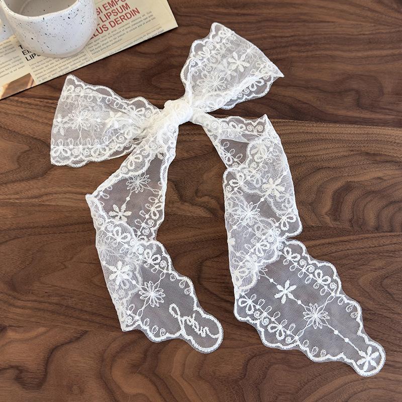 

Fashion Lace Hair Scarf Elegant Headband 1PC Retro Lace Long Strip Silk Scarf For Women Girls Sweet Adjustable Soft Ribbon Gifts