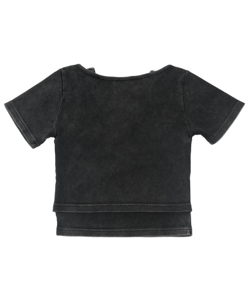 WEGO Vintage Short Sleeve Girly Korean Casual Perfect Gift for Spring and Size Sumikuro Women's Lace-Up T-Shirt, Style, Top, Summer, F,