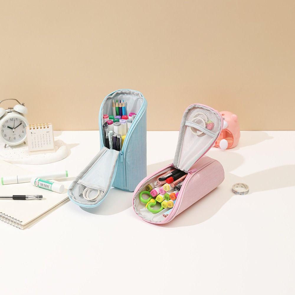 Standing Pen Bag Large Capacity Stationery Storage Organizer Vertical Pencil Case  Students