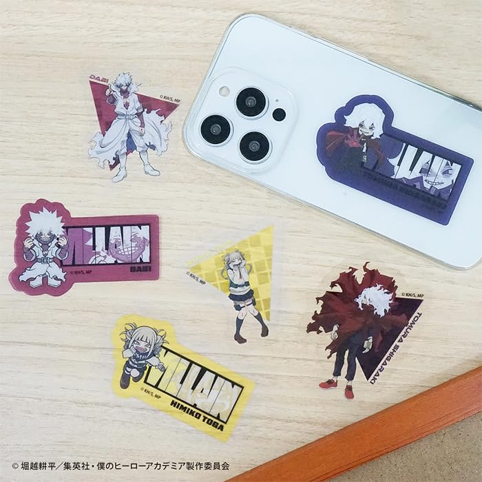 Confect My Hero Academia Double Clear Stickers Toy F-toys Die-Cut (Full Set) Gum/Candy [Box Set/15-Piece Set]