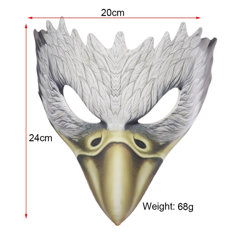 Halloween Eagle Mask PU Leather EVA White Eagle Mask Cosplay Prom Party Props Masquerade Costume Accessories