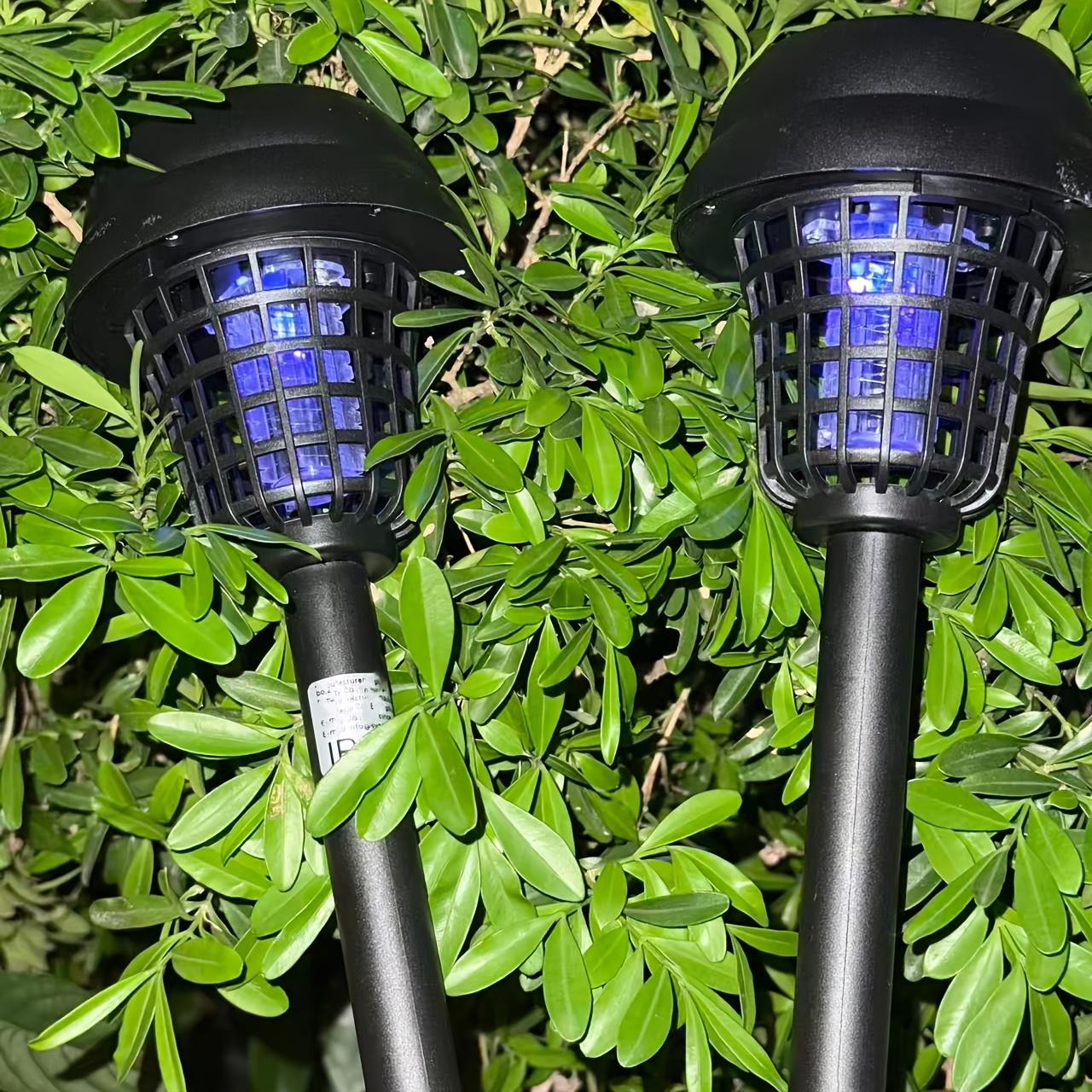 2Pcs Solar Mosquito Repellent Light IP65 Waterproof LED 2-in-1 Outdoor Lawn Path Yard Lamp 2Pcs