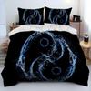 3D Chinese Tai Chi Bagua Yin Yang Pattern Bedding Set,Duvet Cover Bed Set Quilt Cover Pillowcase,Soft,Comfortable and Breathable