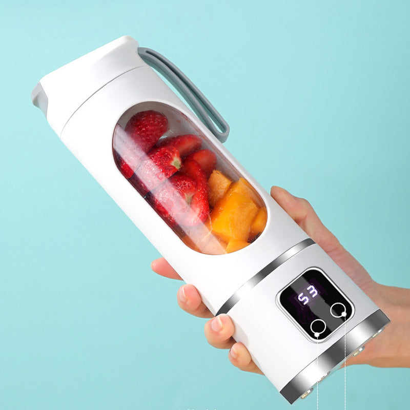 New Household Charging MINI Crushed Ice Electric Juicer Powerful Motor 450ML Large Capacity Digital Display Juice Cup