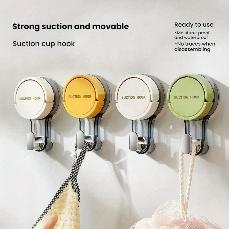 Suction Hooks Strong Vacuum Power Traceless No-Drilling Adhesive Hooks for Home Bathroom Kitchen Door Back and Toilet Area