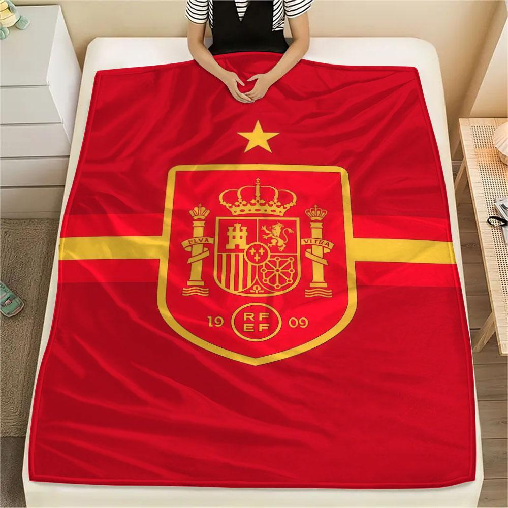 Spain Art Printed Flannel Blanket, soft throw for bedroom sofa, washable, fan merchandise, great gift.