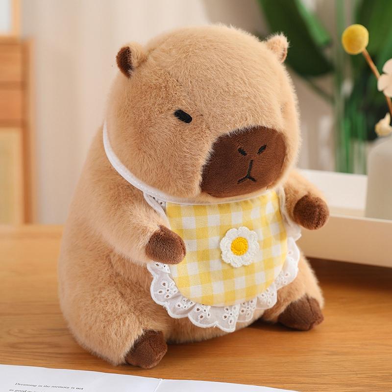 Cosplay Bee Capybara Hamburger Cloth Capibara PLushie Stuffed Vegetable Pumpkin Carrot Peppers Eggplant Hoodie Hat Toys for Kid
