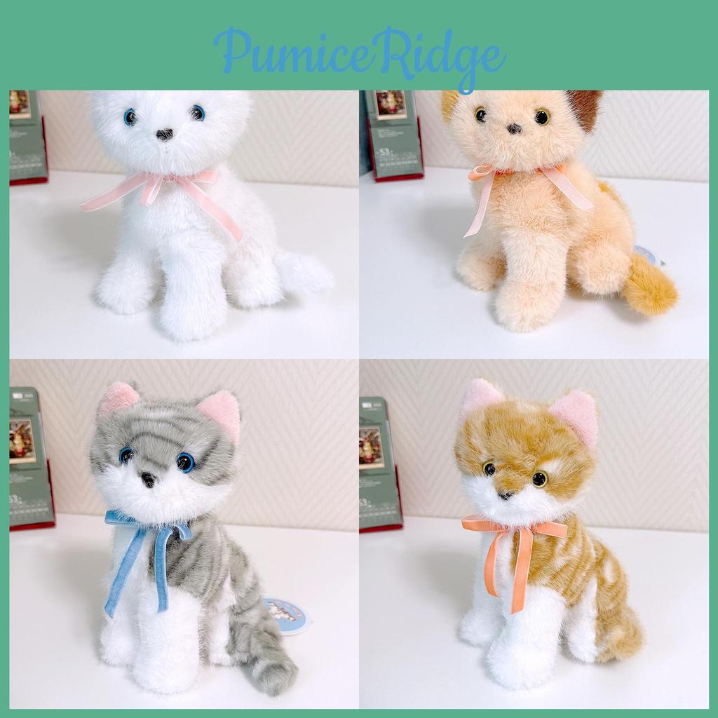 Plush Cat Doll With Soft Short Plush And Pp Cotton Filling For Kids Gift