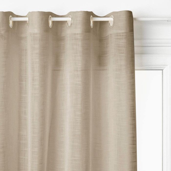 Voilage tissé sablé "Alton" 140 x 240 cm Atmosphera - Lin