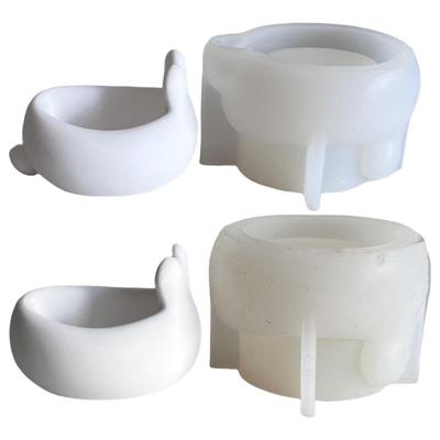 Easters Bunnies Eggs Cup Concrete Silicone Mold Handmade Candle Holder Cup Cement Concrete Mould Easters Decors Making
