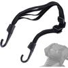 2 Pcs Universal Motorcycle Helmet Luggage Rope 24" Motorcycle Bungee Cord Bandage Retractable Elastic Strap With 2 Hooks (Black)