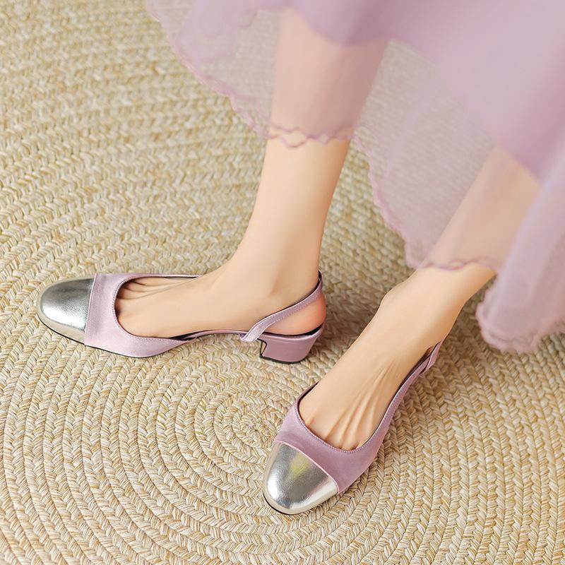 Dames Pumps met dikke blokhak Gesloten vierkante neus Slingback hakken Sandalen met verstelbare riem voor dames Zomer Casual Lage hakken Jurk Platte schoenen kopen vanaf een prijs van 24