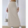 Spring Summer Side Split Slim Fit Knitted Skirt Women Solid Elegant High Waist Skirts Female Fashion Casual Office Lady Skirt 24147