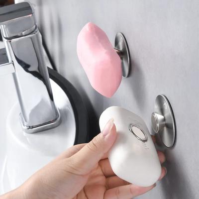 Magnetischer Seifenhalter aus 304 Edelstahl Badezimmer Wasserdicht und Feuchtigkeitsbeständig Seifenhalter Perforationsfreies Ablage-Ablageregal