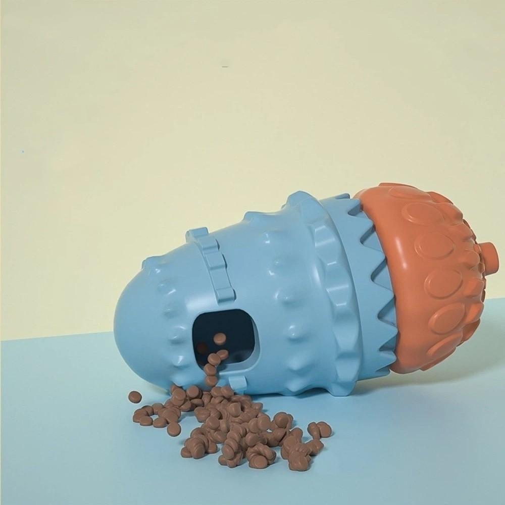Multi Function Bite Resistant Pet Leakage Food Pinecone Shape Durable Dog Chew Balls TRP Tooth Cleaning Relieve Boredom