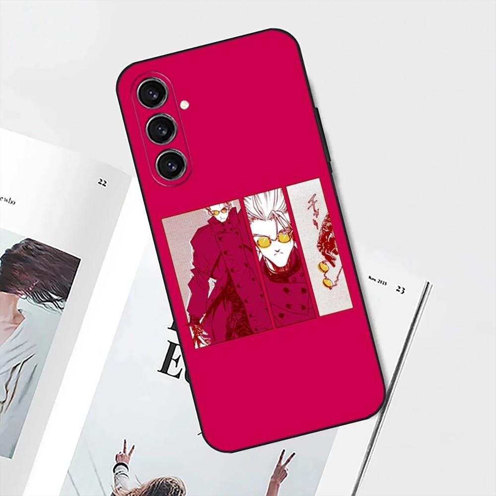 Cool Anime T-Trigun Phone Case For Samsung S25,S24,S21,S22,S23,S30,Ultra,S20,Plus,Fe,Lite,Note,10 Black Soft Shell
