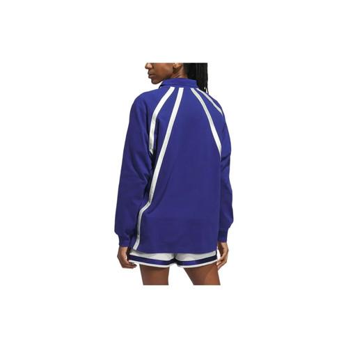 Adidas Originals Rugby Long Sleeve Polo Shirt Unisex Blue