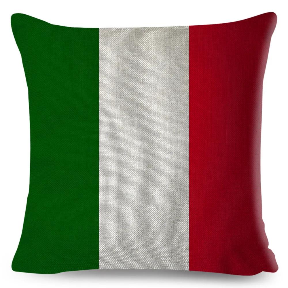 50 Style National Flag Cushion Cover for Sofa Home Children Room Decor Geometric Print Pillowcase Polyester Pillow Case 45x45cm