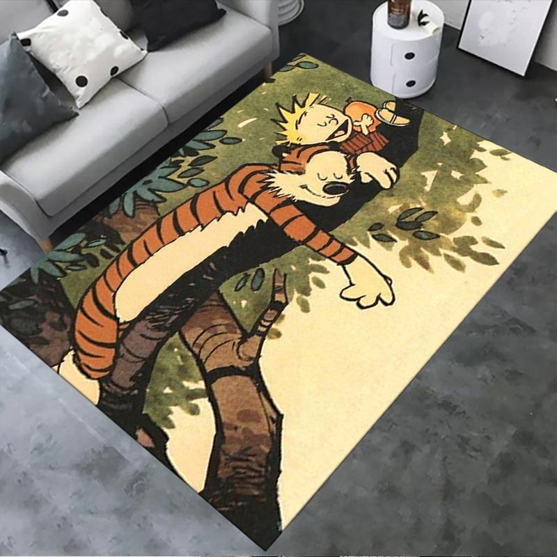 2025 New Calvin and Hobbes Carpet Rug for Living Room Bedroom Home Sofa Decoration,Kids play Non-slip Floor Mat