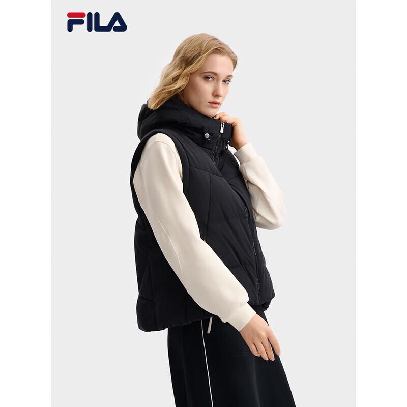FILA Women s Hooded Waterproof Down Vest M