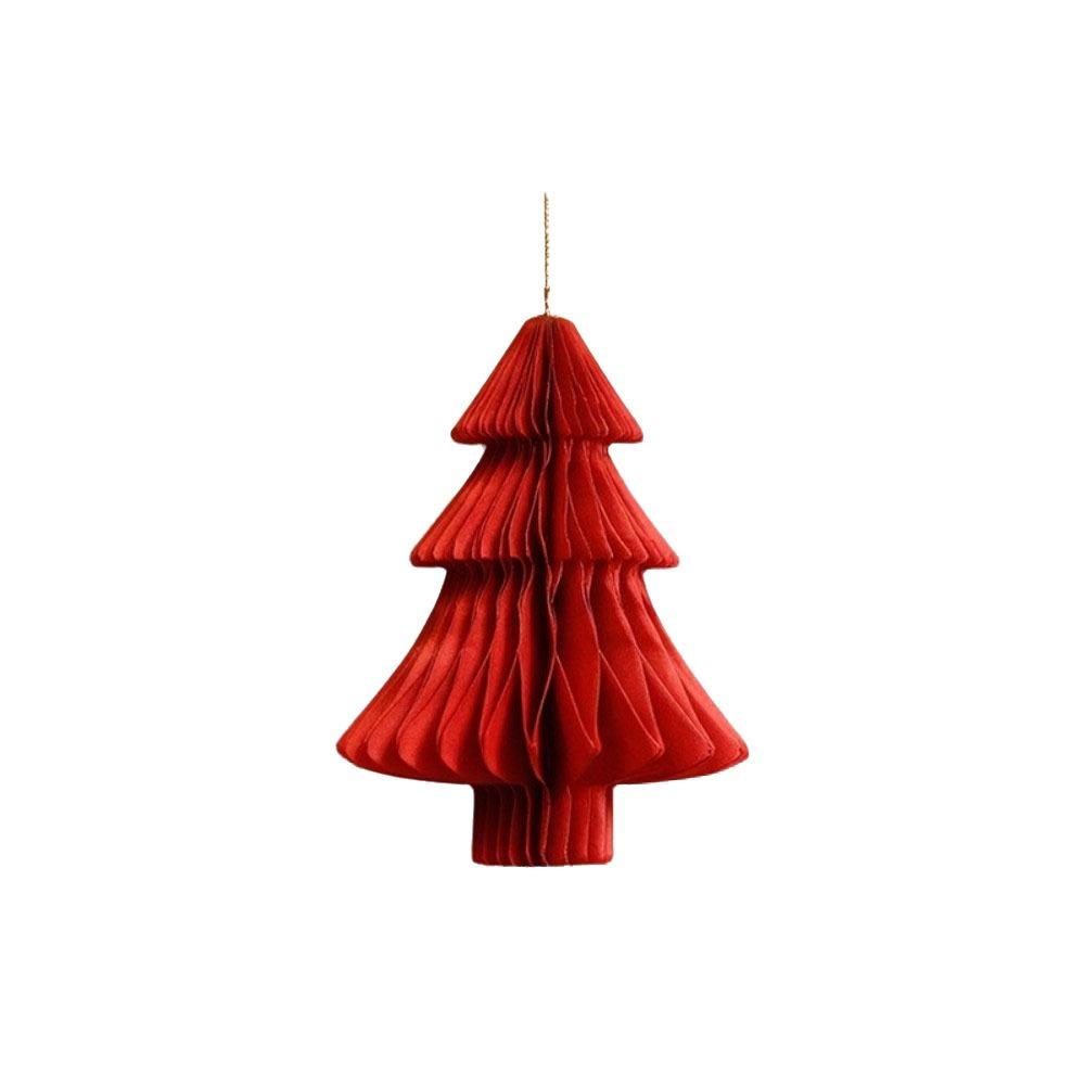 Paper Xmas Tree Pendant 3D Christmas Tree Ornament Creative Christmas Bell Ornament  Tree Scene