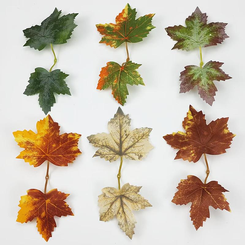 Artificial Maple Grape Vine Leaves, Halloween Harvest Decor Garland,Fall Thanksgiving Party Home Hanging Decor, 4.9FT