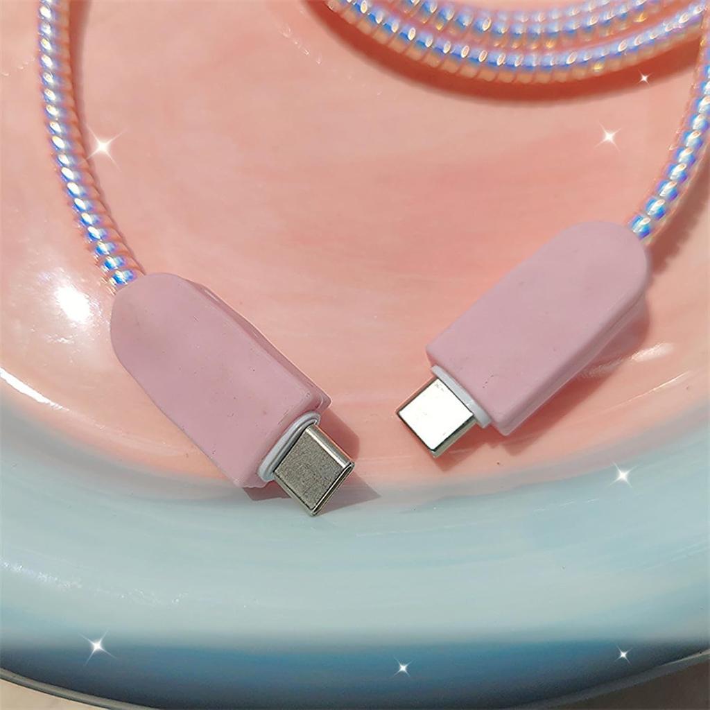 Applicable iPhone Data Cable Protective Cover Suitable for 18W Charger Matte Soft Case Charging Cable Simple Pink