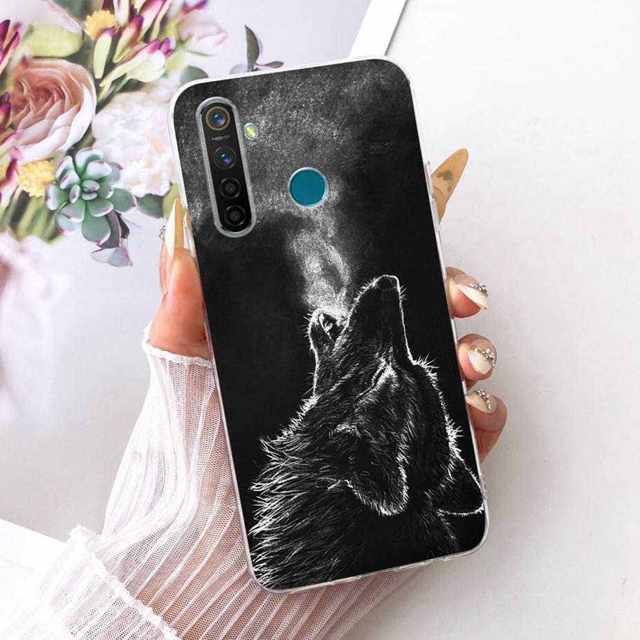 For Realme 5 5i 5S Realme5 Pro Luxury Bow Flowers Painted Cover Soft Silicone Phone Case For Realme 5 Pro 5i 5S Back Cover Coque