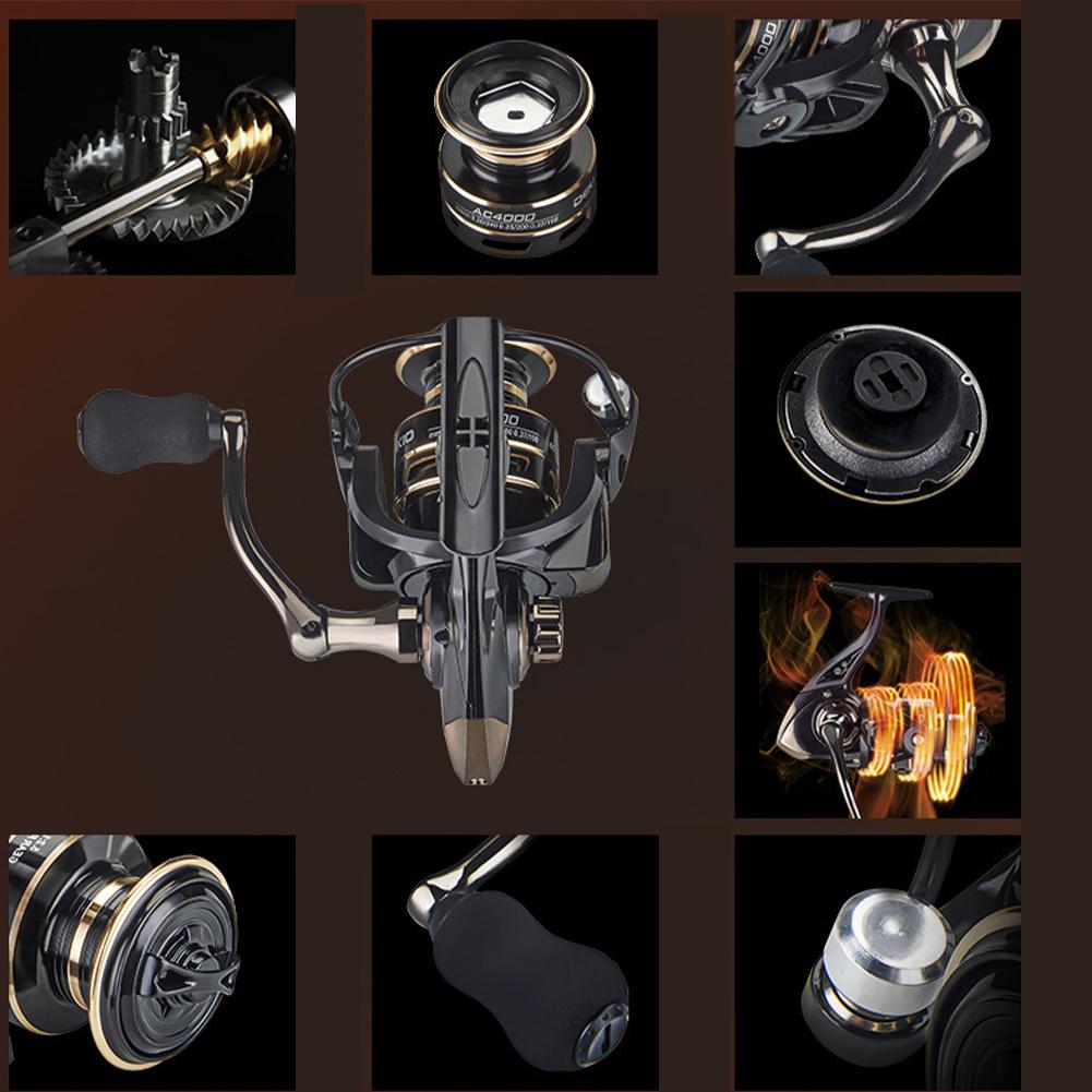Fishing Reel All Metal Spinner Wheel Carp Raft Fishing Reel 2000-7000 Series Wheel Metal Spool Handle Jig Sea Fishing Tackles
