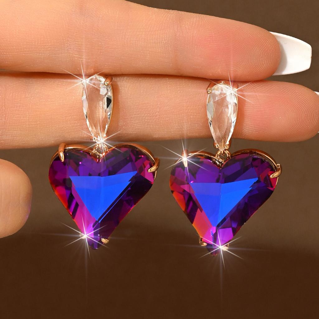 Fashion Rhinestone Full Diamond Necklace Earrings Bracelet Set Full Diamond Claw Chain Rhinestone Three-Piece Set