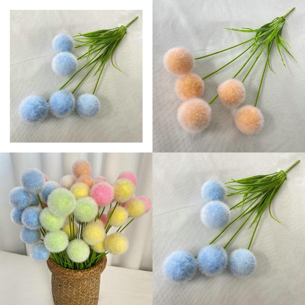 5 Faux Flocked Ball Arrangement For Event Decoration And Photography