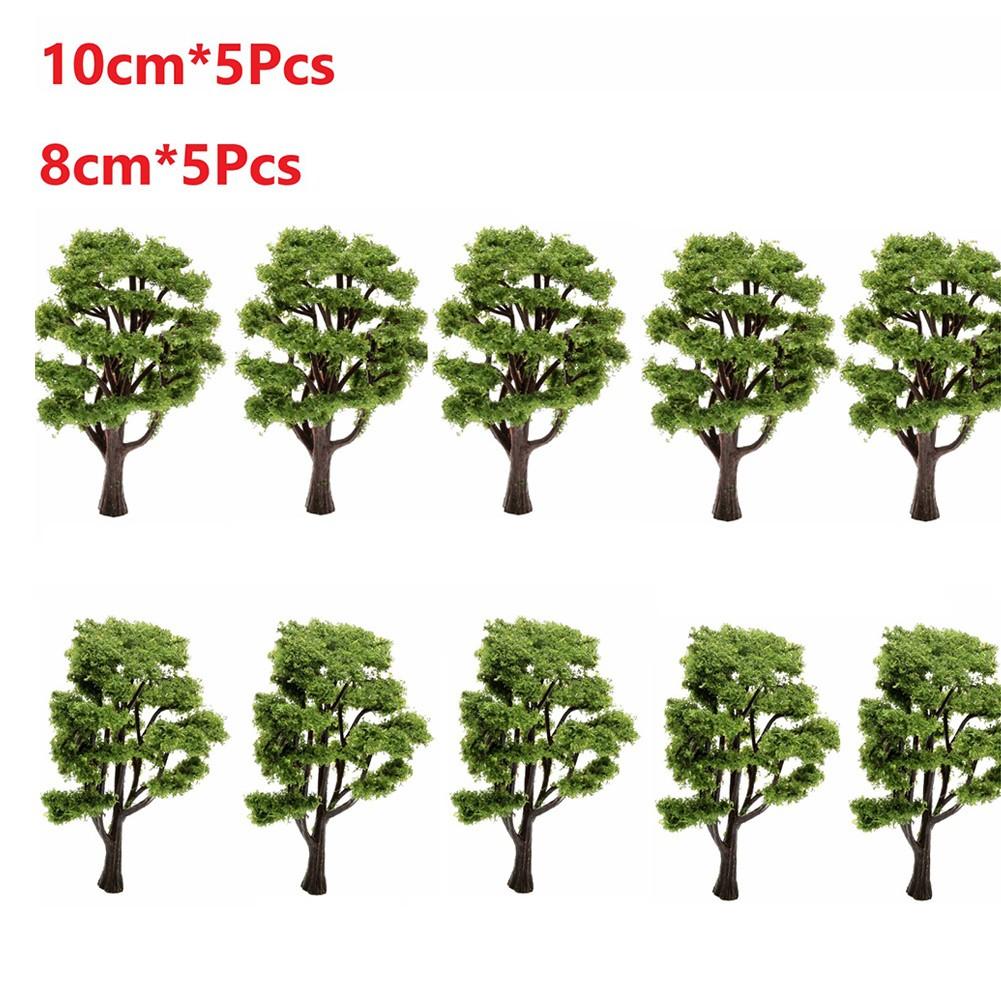 10pcs Train Railway Model Trees Scenery Diorama Layout Artificial Tree 8cm/10cm
