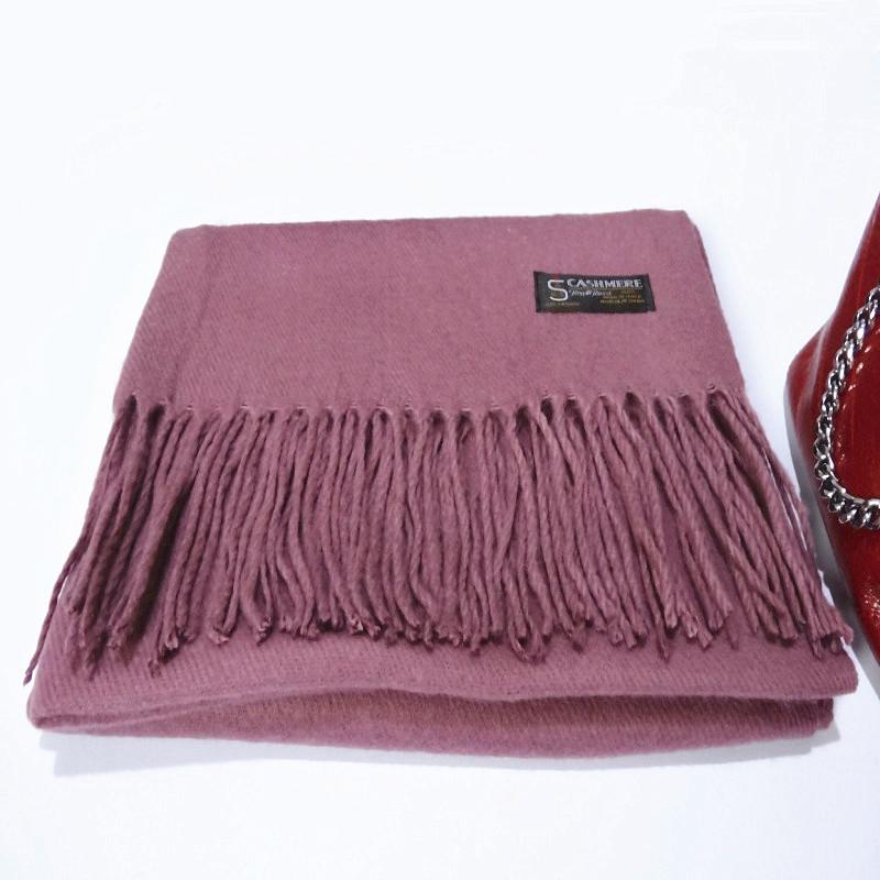 Wool Scarf for Women Autumn and Winter Warm Tassel Large Shawl Winter Scarf Solid Color Cashmere Scarf Imitation Cashmere Scarf