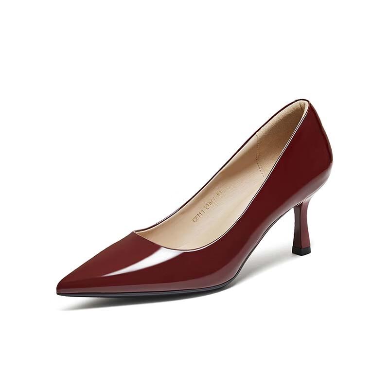 BASTO Elegant Pointed Toe Stiletto Pumps 36