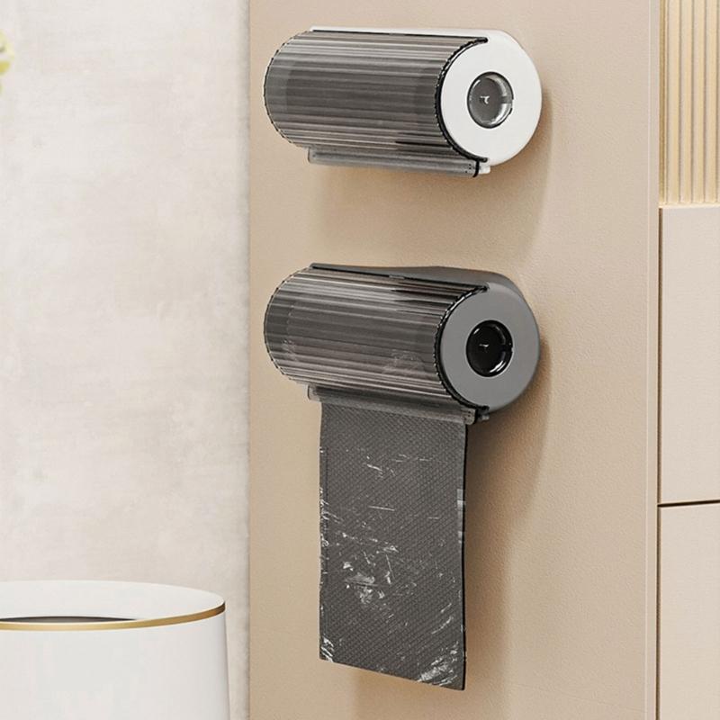 Trash Bag Storage Box Wall Mount Container for Kitchen Bathroom Dispenser Box