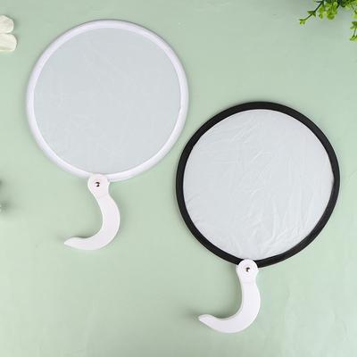 1Pc Portable Foldable Blank Round Fans Simple Summer Mini Handheld Fan Decoration Crafts Diy Dance Painting Decorative Fan