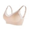 Reggiseno da allattamento wireless con apertura frontale, morbido pizzo, traspirante, senza cuciture, supporto materno per donne incinte
