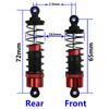 4-Pack RC Car Shock Absorbers, Metal Shock Dampers, Compatible with Hyper Go MJX H14BM 14210 14209 1/14 RC Car Upgrade Parts
