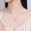 Color 0.5 Carat Moissanite Geometric Pendant 925 Sterling Silver O-chain Necklace Fine Classic Luxury Jewelry For Women