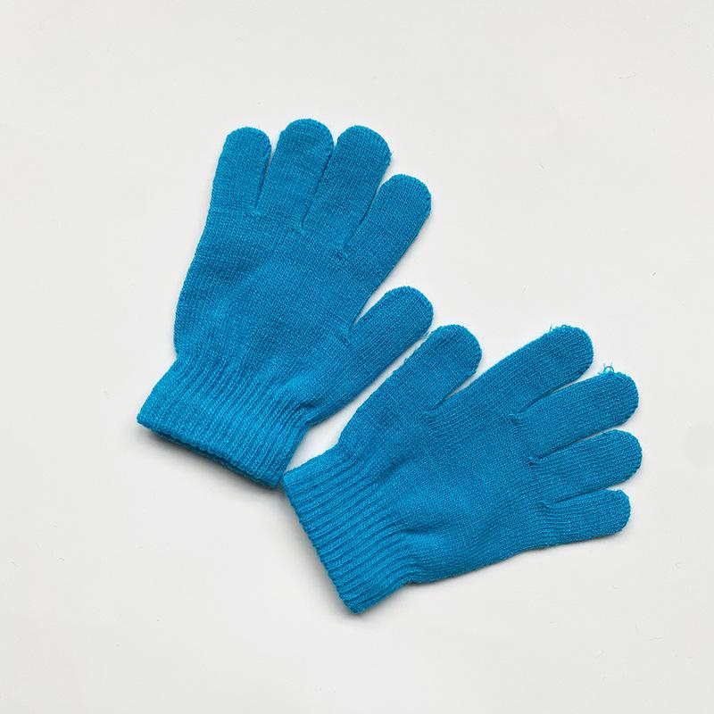 Kids Solid Color Knitted Gloves for 5-10years Students Winter Warmth Outdoor Cycling and Daily Cold Weather Wear Mittens